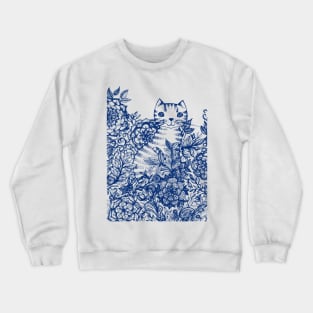 Garden Cat Doodle Crewneck Sweatshirt